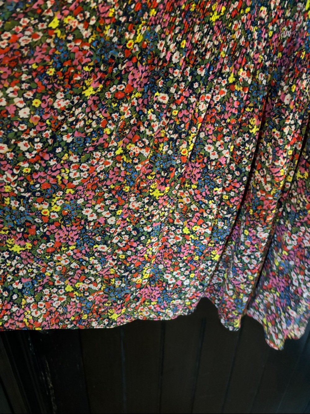 Boden  Multicolor Floral V-Neck Long Sleeve Dress - Picture 5 of 13